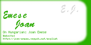 emese joan business card